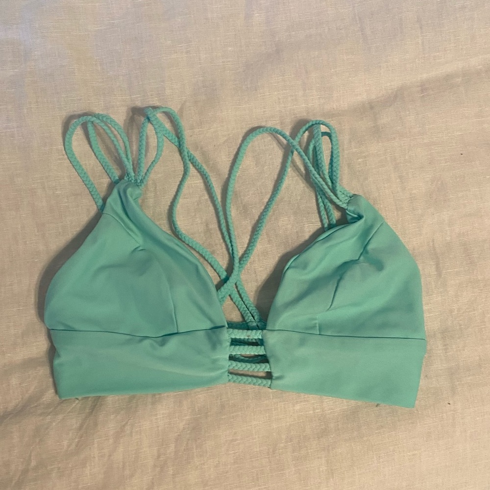 Blue strappy Vitamin A bathing suit top